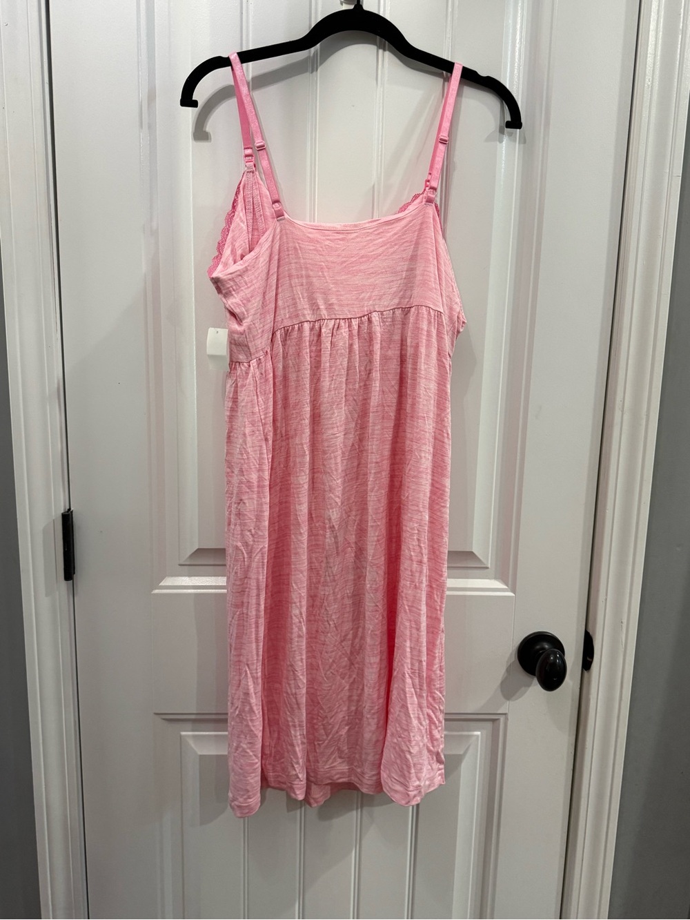 Motherhood Pink Maternity Chemise with Lace Trim - Picture 4 of 4
